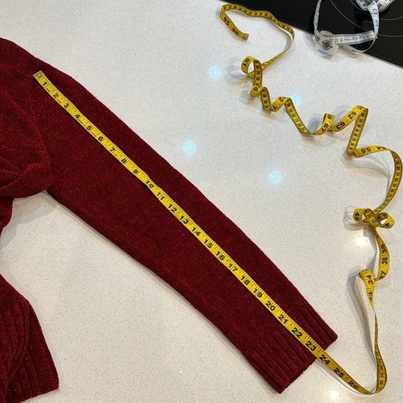 Isabella Rodriguez Red Silk Sweater Size Large - Picture 4 of 9